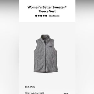 NEW Gray Patagonia Women’s Vest